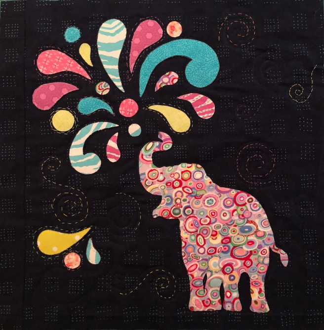 elephant quilt done